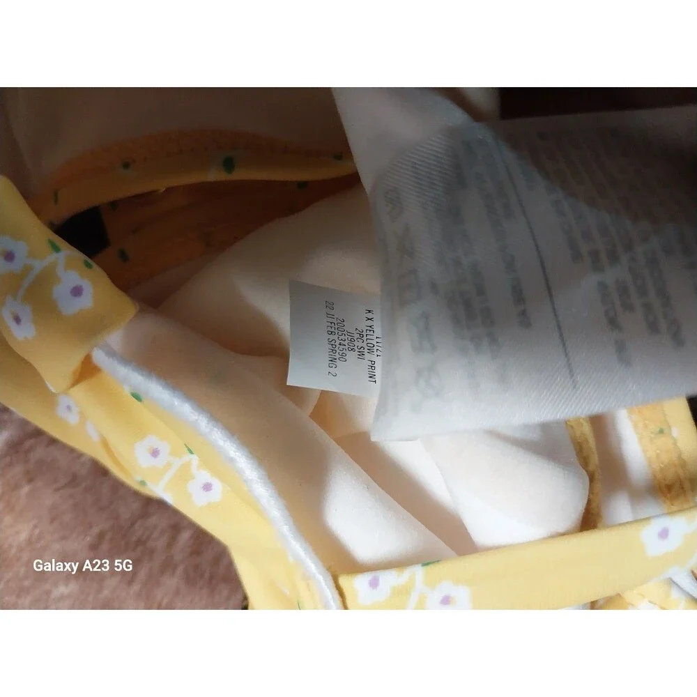 Janie And Jack 2 Piece Yellow Floral Bikini 12-18 Months